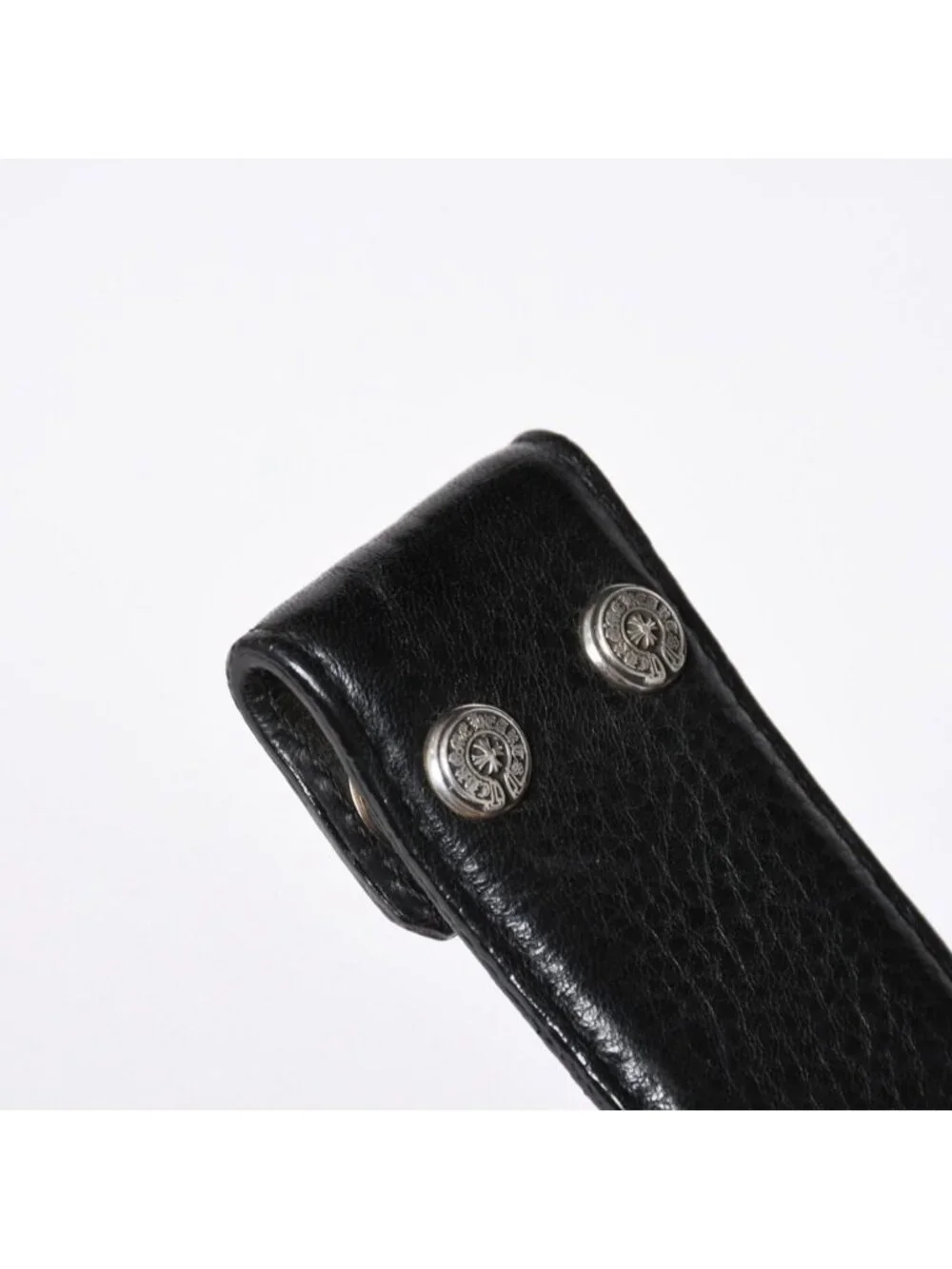 Chrome Hearts Pyramid Pls Studs Zero Belt Strap 32 Leather 925 Sterling Silver
